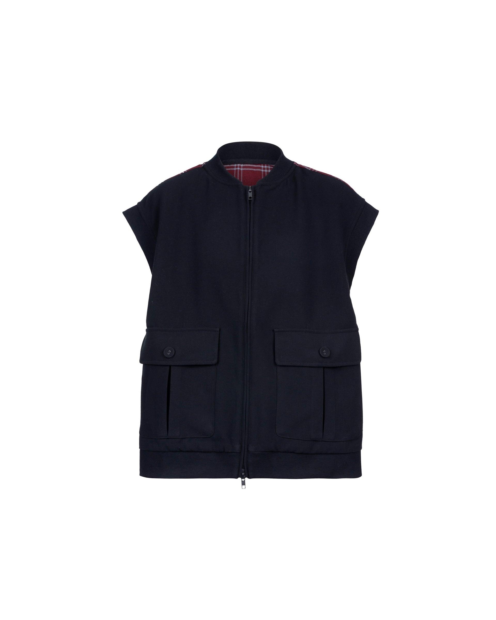 Xmas Capsule- Check Back Pocket Gilet by ATSURO TAYAMA