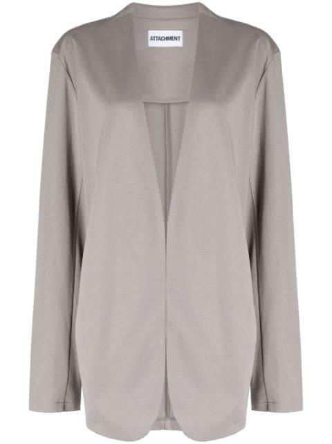 V-neck cotton blazer by ATTACHMENT