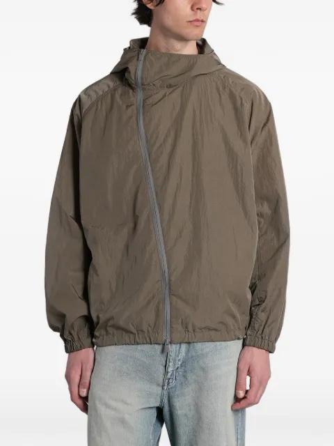 asymmetric-zip hoodied jacket by ATTACHMENT