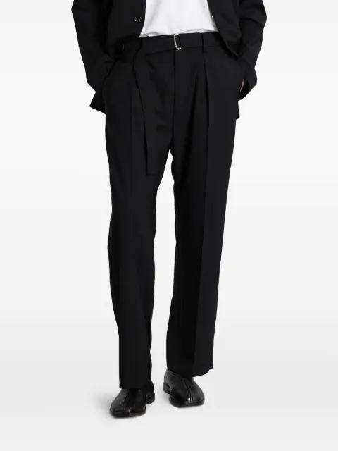 belted pleated trousers by ATTACHMENT