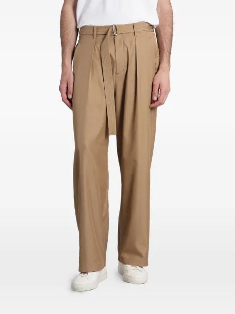 pleated tapered trousers by ATTACHMENT