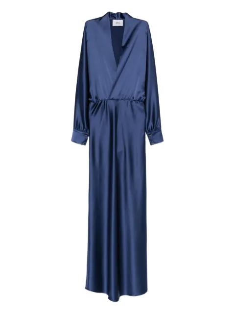 V-neck long-sleeve maxi gown by ATU BODY COUTURE
