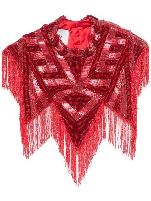 bead-detailed top by ATU BODY COUTURE