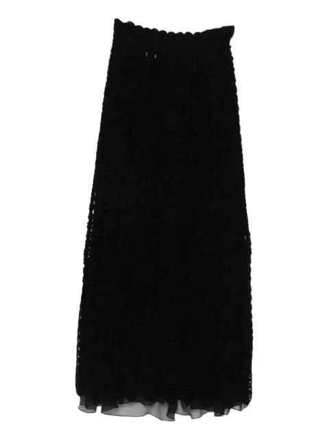 crochet trim midi skirt by ATU BODY COUTURE