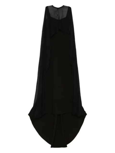 detachable-cape maxi dress by ATU BODY COUTURE