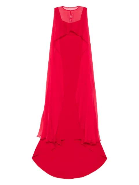 detachable-cape maxi dress by ATU BODY COUTURE