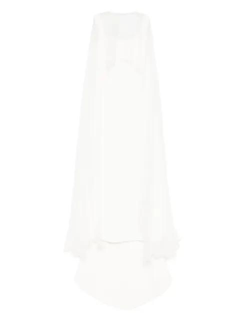 detachable-cape maxi dress by ATU BODY COUTURE