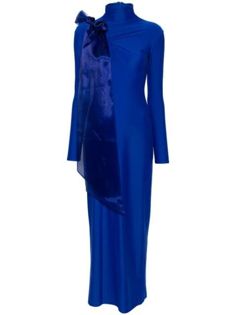 draped-detail maxi dress by ATU BODY COUTURE