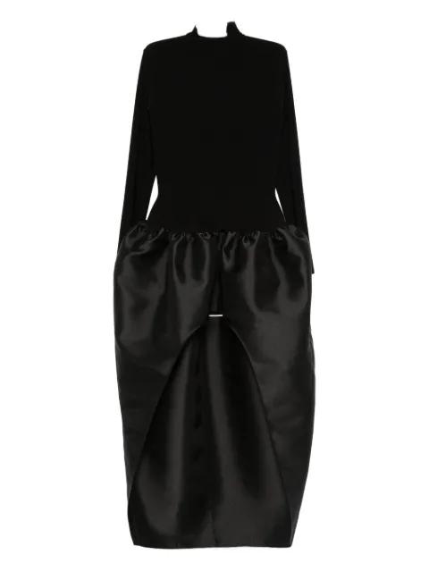high-neck gathered dress by ATU BODY COUTURE