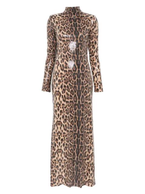 leopard-print maxi dress by ATU BODY COUTURE