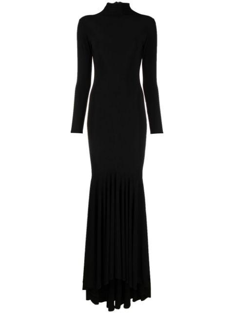 long-sleeve flared gown by ATU BODY COUTURE