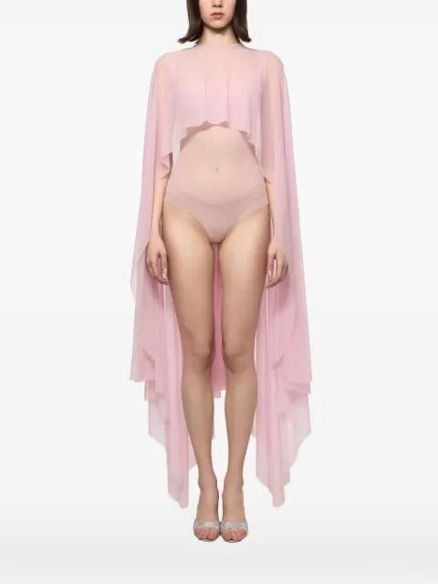 mesh bodysuit and cape set by ATU BODY COUTURE