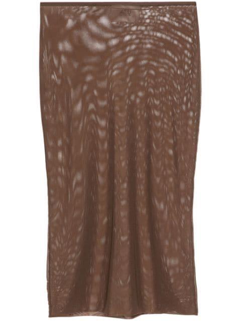 mesh-design midi skirt by ATU BODY COUTURE