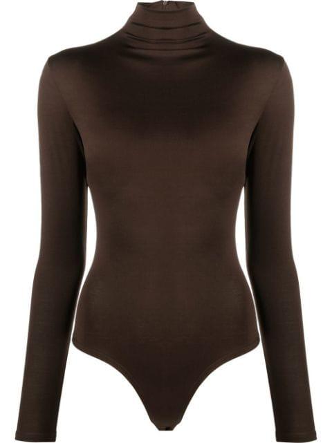 mock-neck long-sleeved bodysuit by ATU BODY COUTURE