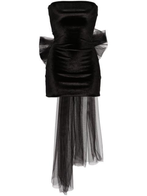 oversize-bow velvet miniskirt by ATU BODY COUTURE