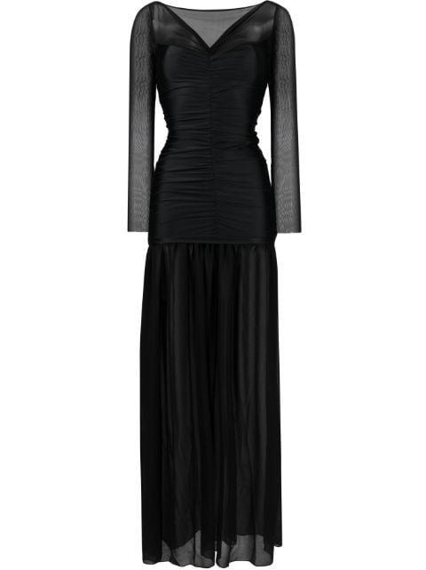 ruched tulle gown by ATU BODY COUTURE