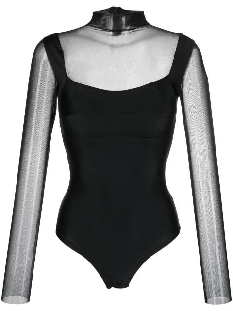 semi-sheer bodysuit by ATU BODY COUTURE