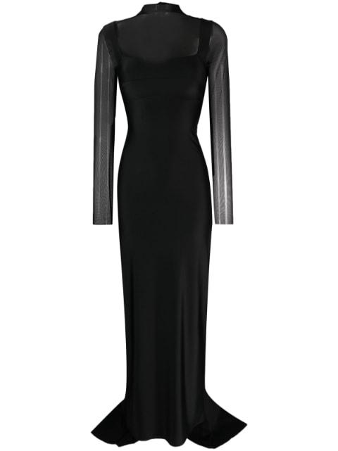 semi-sheer gown by ATU BODY COUTURE