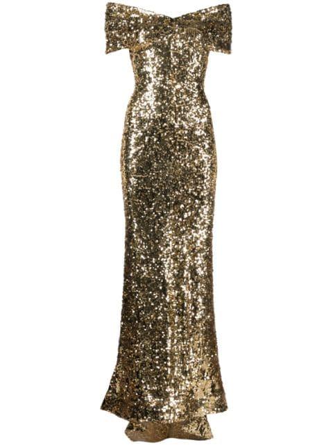 sequin-embellished gown by ATU BODY COUTURE