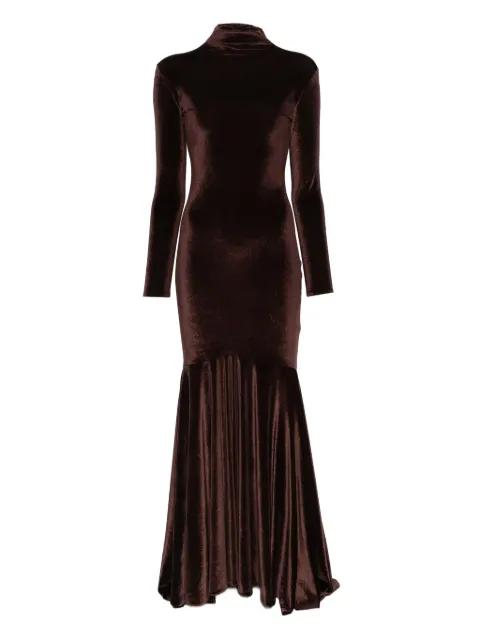 velvet-finish maxi dress by ATU BODY COUTURE