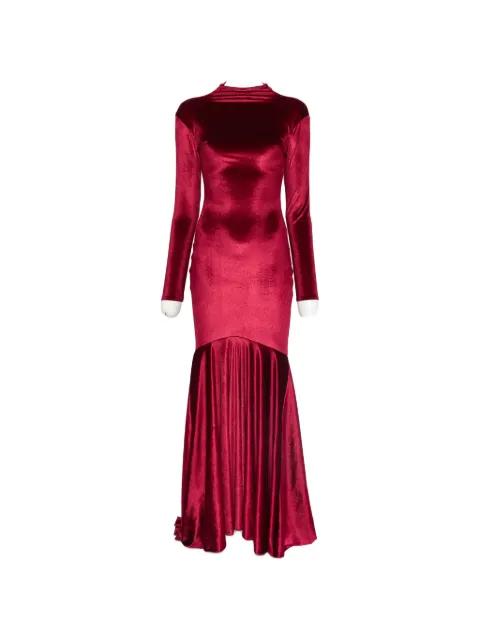 velvet long-sleeve maxi dress by ATU BODY COUTURE