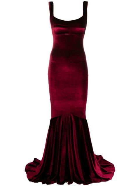 velvet mermaid maxi gown by ATU BODY COUTURE