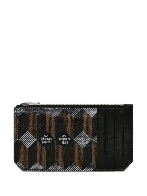 geometric-pattern cardholder by AU DEPART