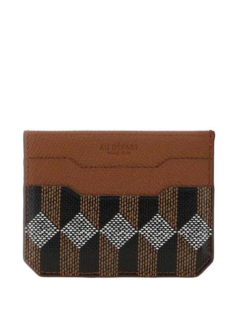 printed leather card holder by AU DEPART