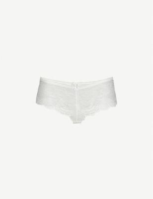 Danse Des Sens St Tropez low-rise mesh and lace embroidery briefs by AUBADE