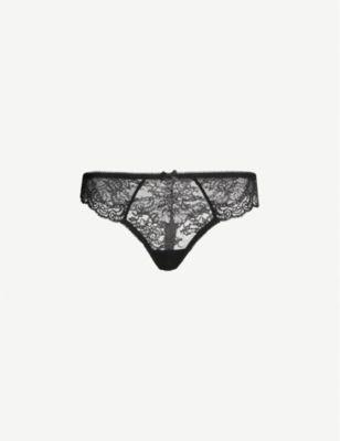 Danse Des Sens low-rise floral-lace thong by AUBADE