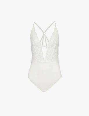 Kiss Of Love plunge-neck lace body by AUBADE