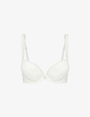 Kiss of Love lace-embellished woven plunge bra by AUBADE