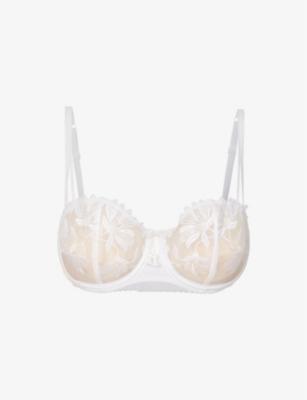 Lovessence floral-embroidered lace underwired bra by AUBADE