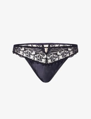 Satin Memories Satin and Lace Tanga Briefs by AUBADE