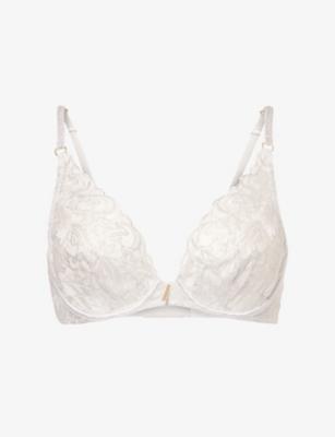 Satin Memories Underwired Triangle Floral-Lace Bra by AUBADE