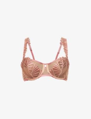 Sensory Illusion embroidered-pattern half-cup stretch-woven bra by AUBADE