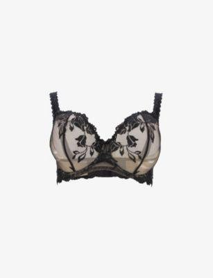 Sofessence floral-embroidered stretch-mesh half-cup bra by AUBADE