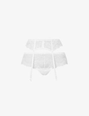 Toujours stretch-lace suspender belt by AUBADE