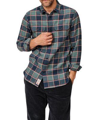 Crowle Button Up Flannel Shirt by AUBIN