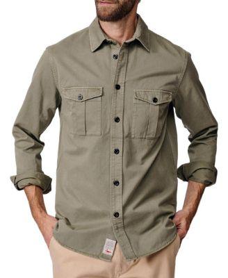 Long Sleeve Cole Twill Overshirt by AUBIN