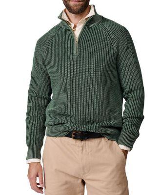 Martin Zip Neck Long Sleeve Jumper by AUBIN
