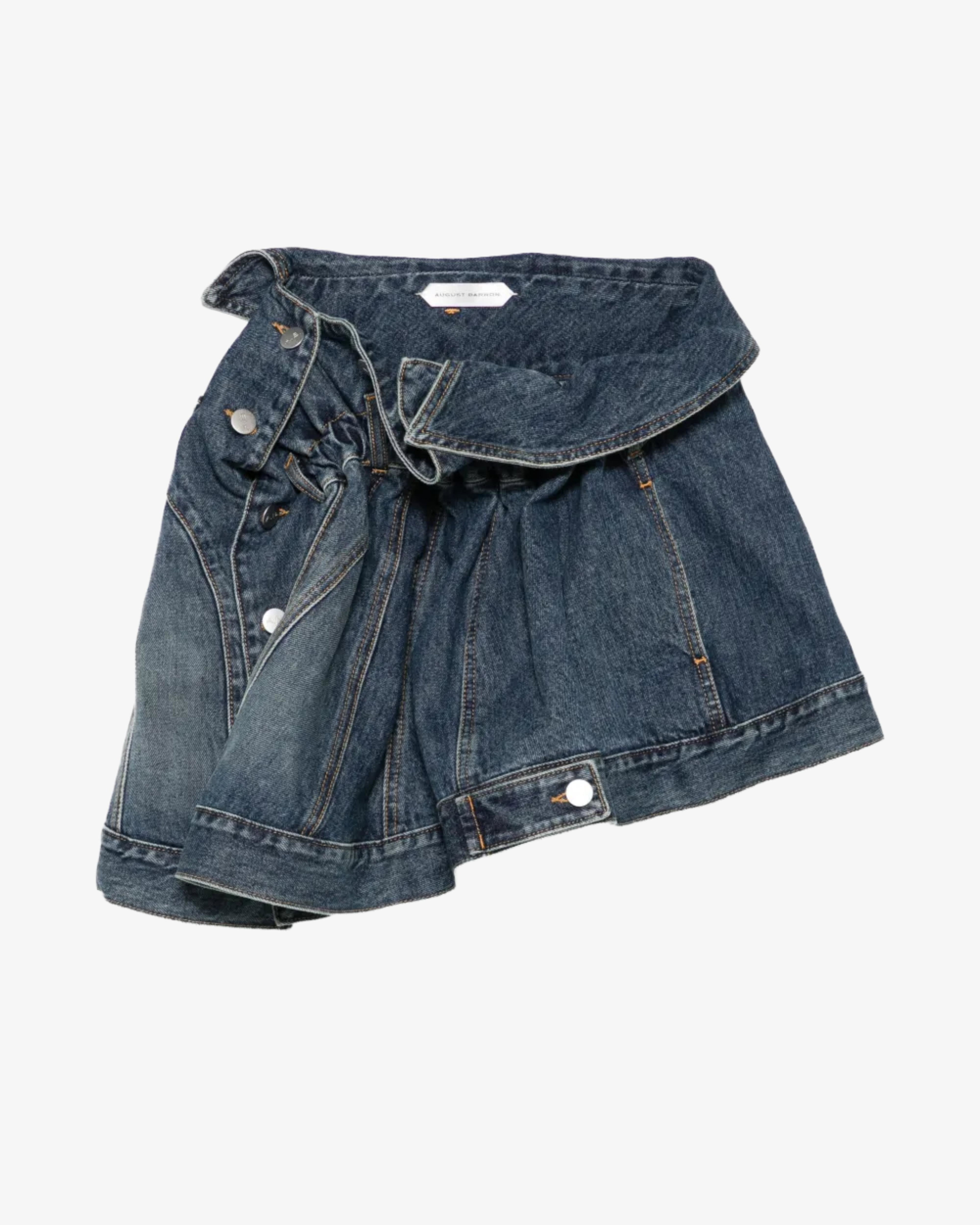 AUGUST BARRON - Women's Belted Denim Jacket Skirt - (Denim) by AUGUST BARRON