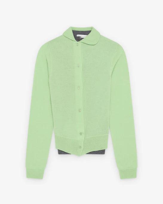 AUGUST BARRON - Women's Double Cardigan - (Green) by AUGUST BARRON