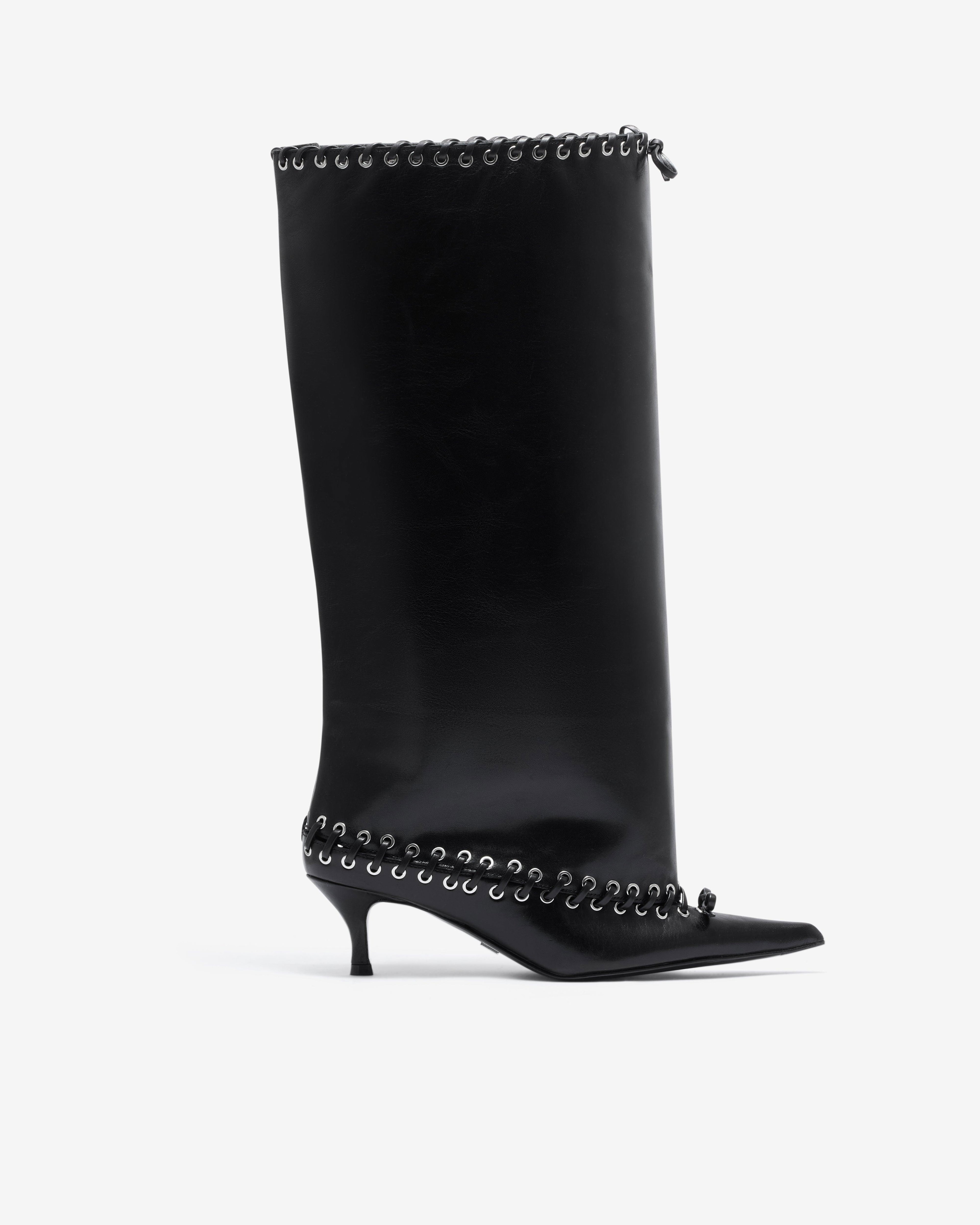 August Barron - Women's Level Boot Thigh High - (Black) by AUGUST BARRON