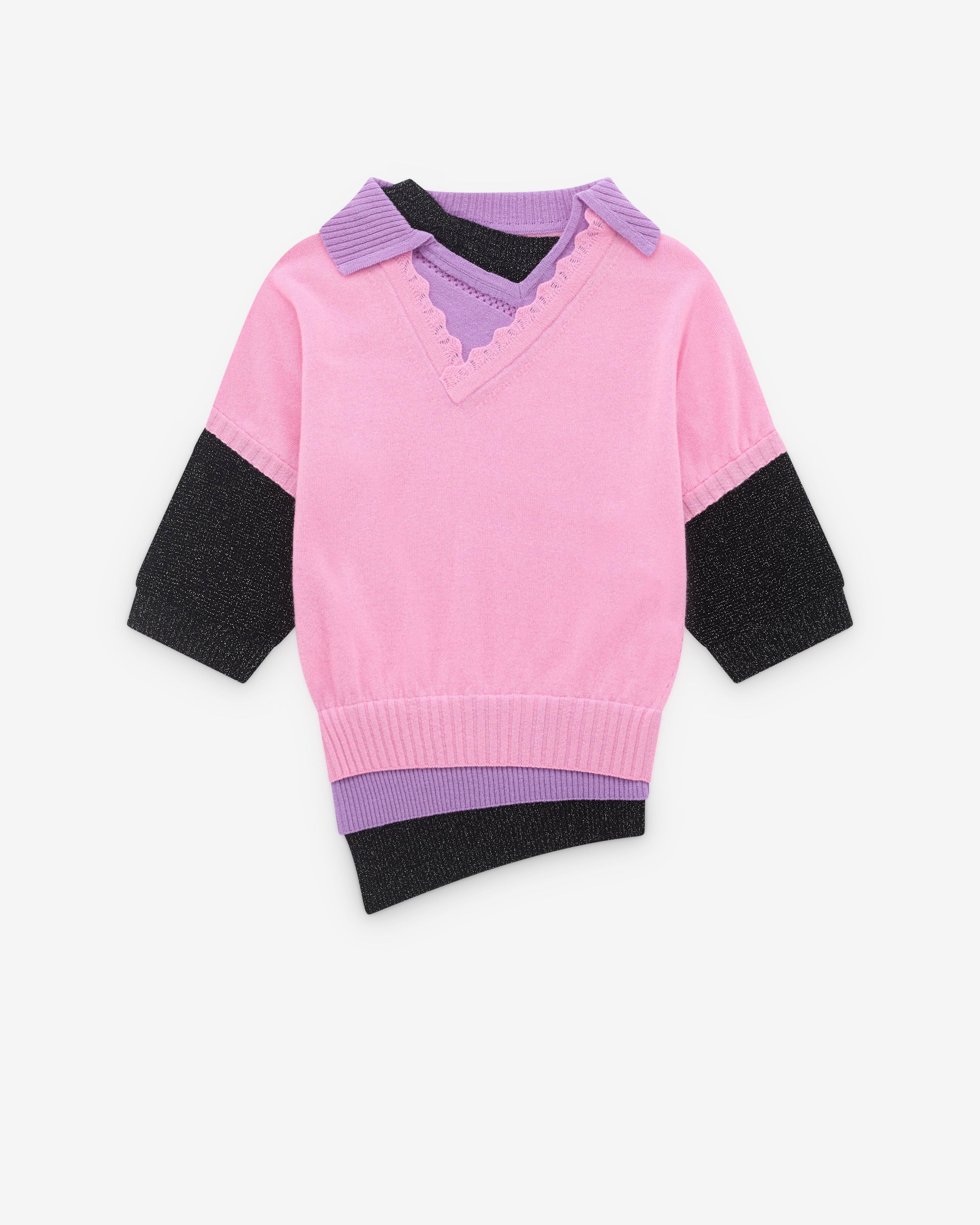 August Barron - Women's Triple Sweater - (Pink/Purple) by AUGUST BARRON