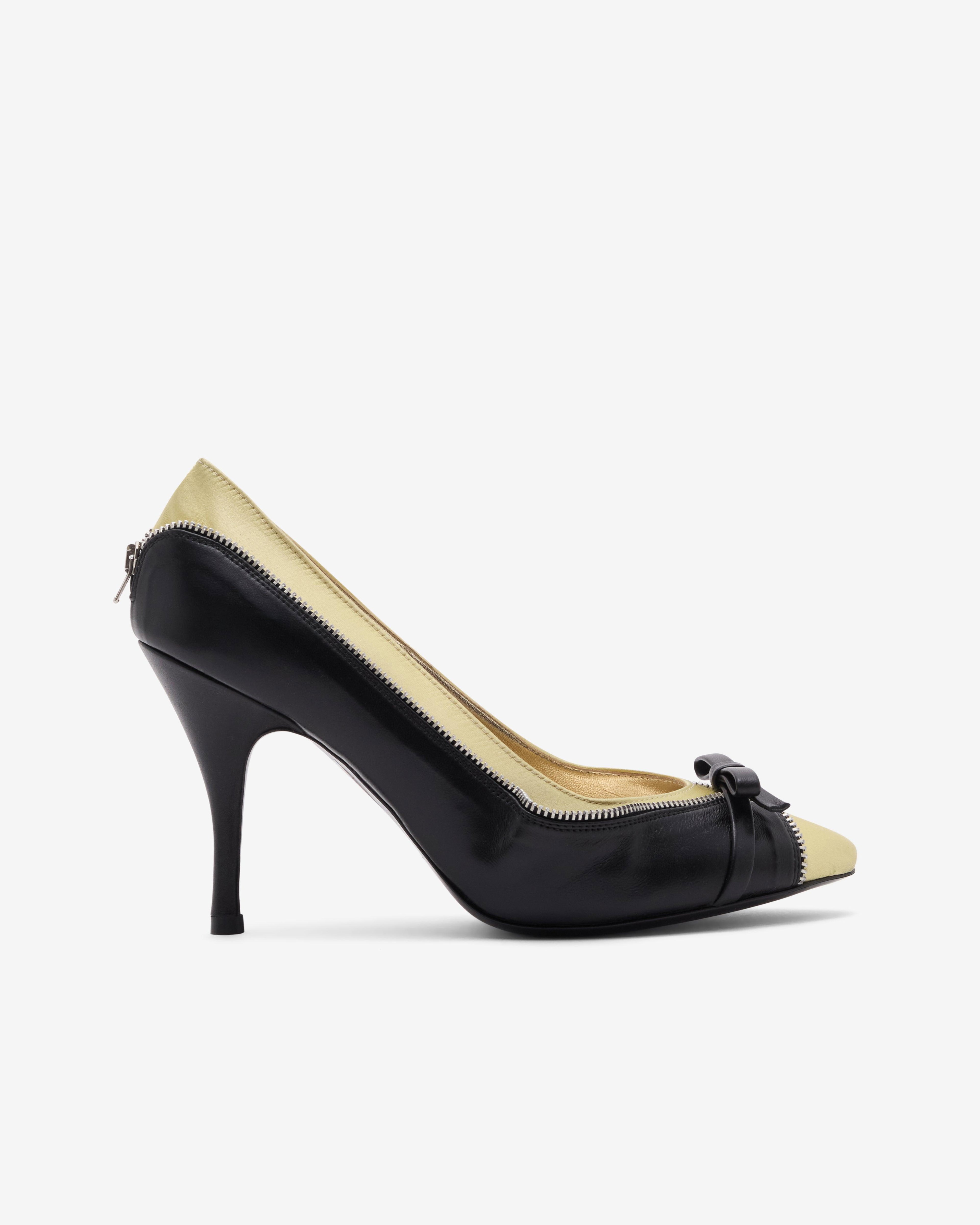 August Barron - Women's Unzipped Pump - (Black/Yellow) by AUGUST BARRON