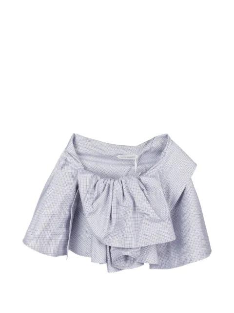 checked ruffled mini skirt by AUGUST BARRON
