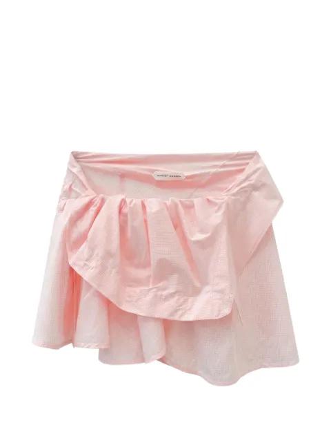 checked ruffled skirt by AUGUST BARRON