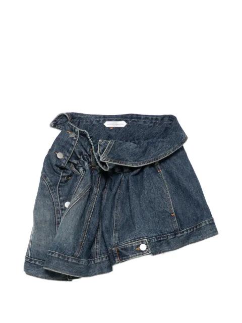 fold-over asymmetric skirt by AUGUST BARRON