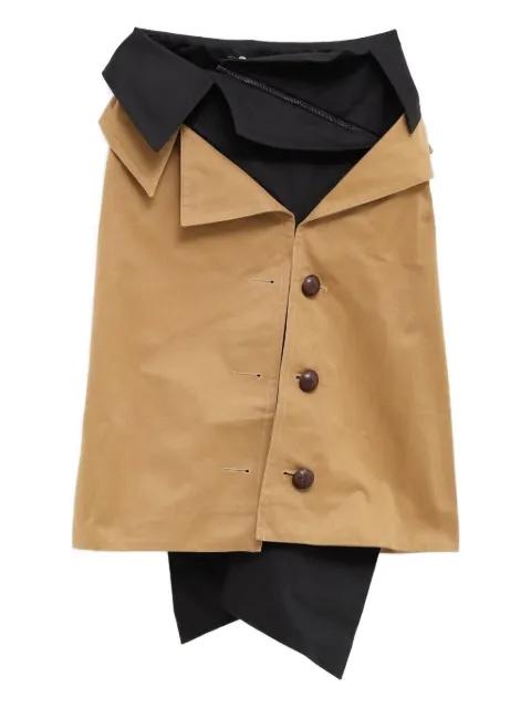 layered midi skirt by AUGUST BARRON